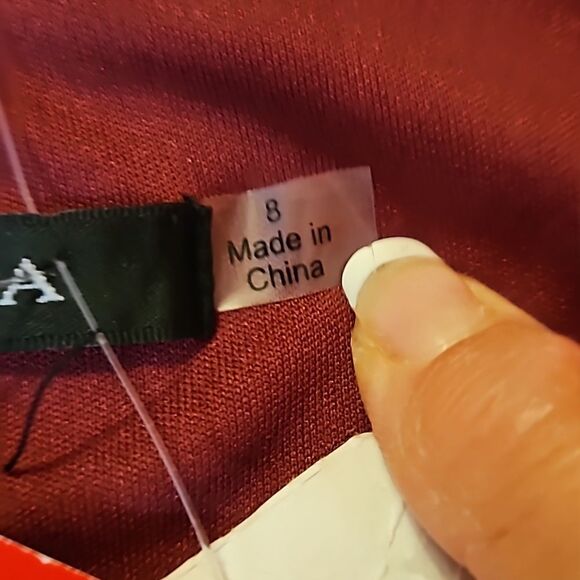 NWT Marina Burgundy lace maxi dress size 8 - Picture 10 of 15